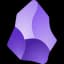 Obsidian logo - note-taking app icon